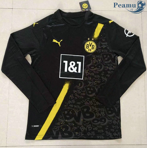 Camisola Futebol Borussia Dortmund Alternativa Equipamento Manche Longue 2020-2021