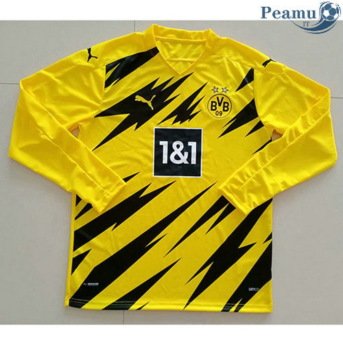 Camisola Futebol Borussia Dortmund Principal Equipamento Manche Longue 2020-2021