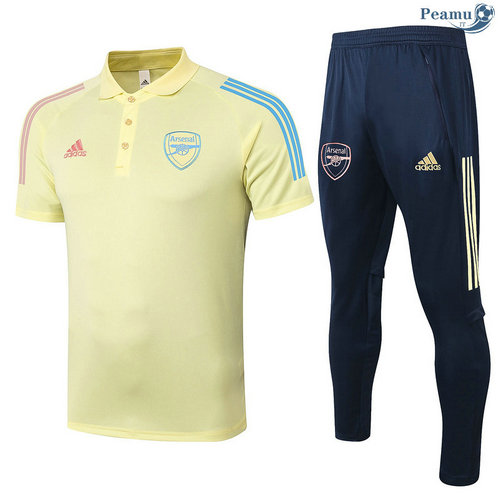 Kit Camisola Entrainement Polo Arsenal + Pantalon Amarelo 2020-2021