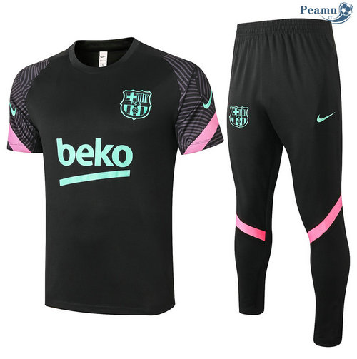 Kit Camisola Entrainement Barcelona + Pantalon Preto 2020-2021