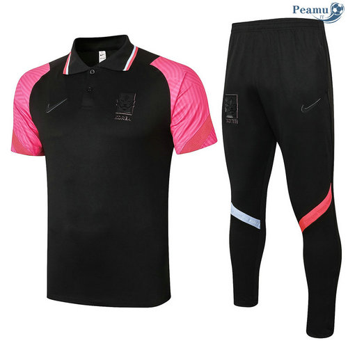 Kit Camisola Entrainement Polo Coréia + Pantalon Preto 2020-2021