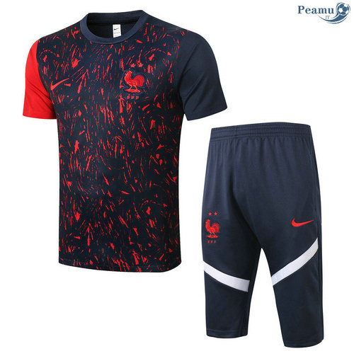 Kit Camisola Entrainement França + Pantalon 3/4 Preto 2020-2021