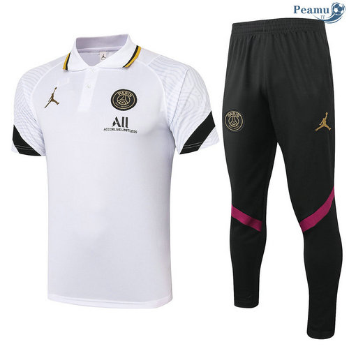 Kit Camisola Entrainement Polo Jordan + Pantalon Branco 2020-2021
