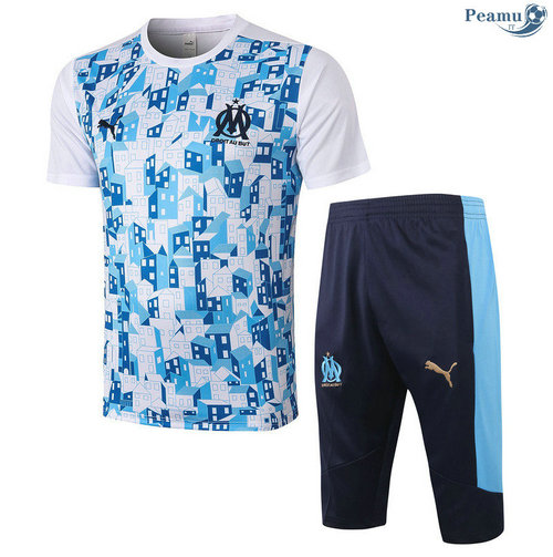 Kit Camisola Entrainement Marsella + Pantalon 3/4 Branco 2020-2021