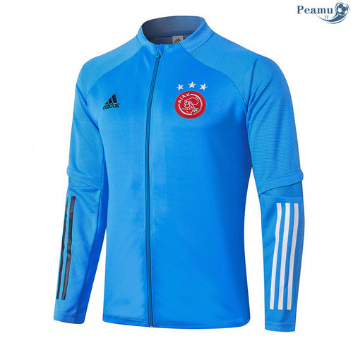 Jaqueta Futebol AFC Ajax Azul clair 2020-2021