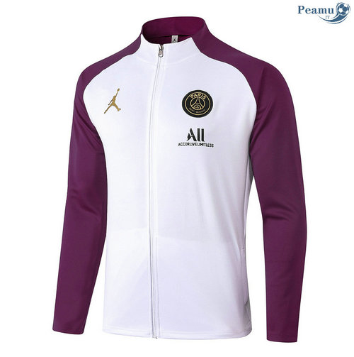 Jaqueta Futebol Jordan Branco/Violet 2020-2021