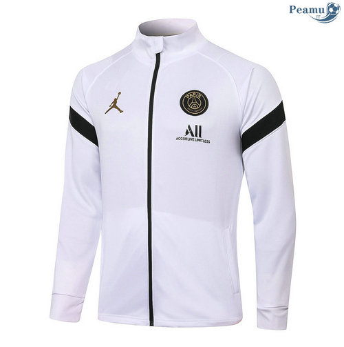 Jaqueta Futebol Jordan Branco/Preto 2020-2021