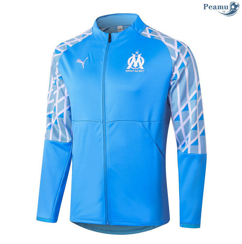 Jaqueta Futebol Marsella Azul clair 2020-2021