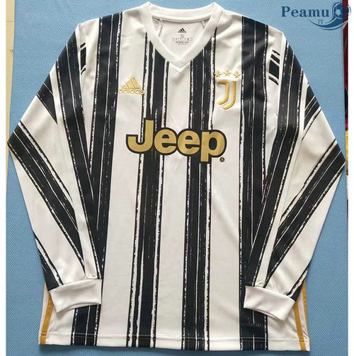 Camisola Futebol Juventus Principal Equipamento Manche Longue 2020-2021