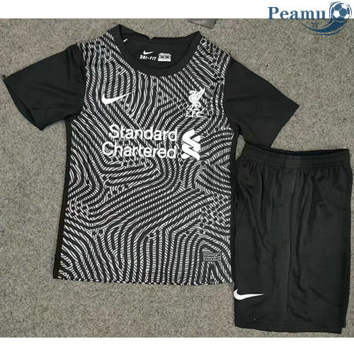 Camisola Futebol Liverpool Crianças Portiere Preto 2020-2021