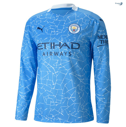 Camisola Futebol Manchester city Principal Equipamento Manche Longue 2020-2021