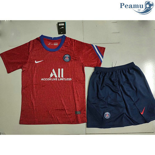 Camisola Futebol PSG Crianças Vermelho 2020-2021