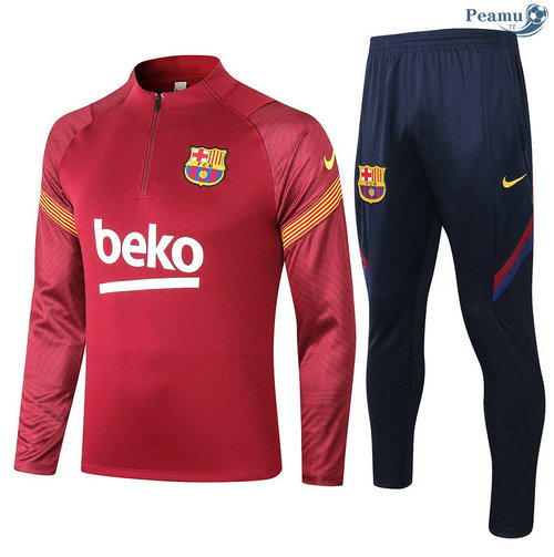 Fato de Treino Barcelona Vermelho foncé 2020-2021