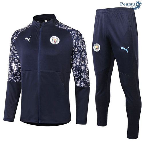 Casaco de Fato de Treino Manchester City Azul Marinho 2020-2021