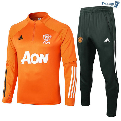 Fato de Treino Manchester United Crianças Orange 2020-2021