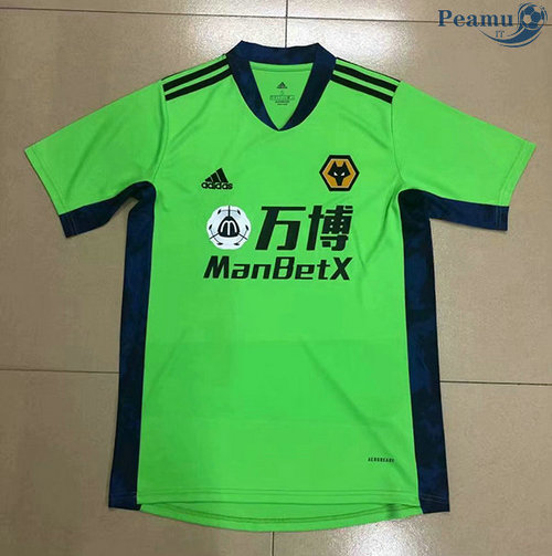 Camisola Futebol Wolverhampton Verde 2020-2021