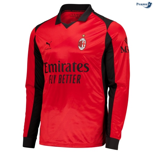 Camisola Futebol AC Milan Equipamento mangas compridas vermelho 2026-2027