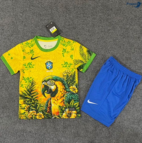 Camisola Futebol Brasil Crianças Equipamento Especial Amarelo 2026-2027