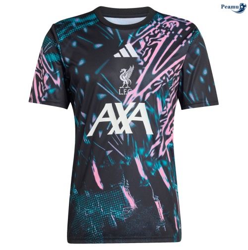 Camisola Futebol Liverpool Equipamento Pre Match preto 2025-2026
