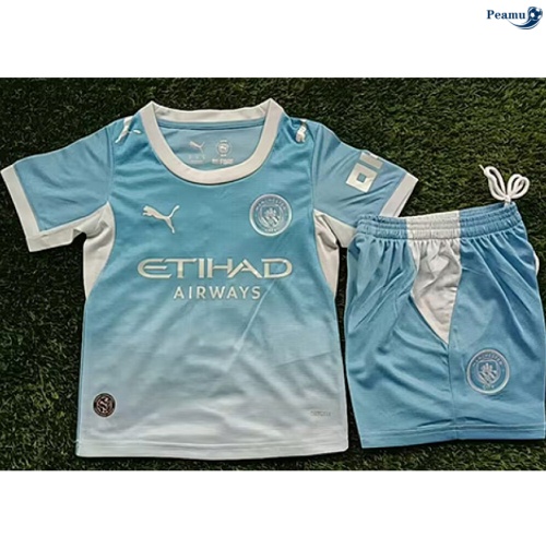 Camisola Futebol Manchester City Crianças Equipamento Azul 2026-2027