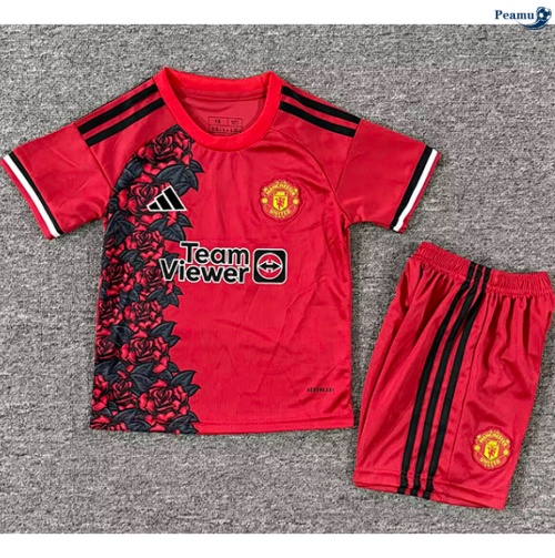 Camisola Futebol Manchester United Crianças Equipamento Training vermelho 2025-2026