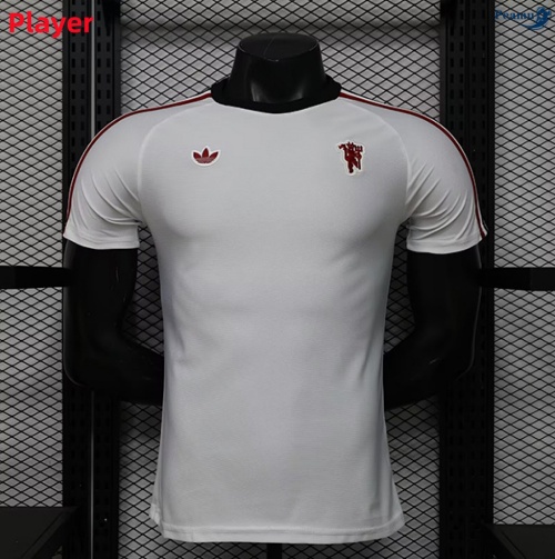 Camisola Futebol Manchester United Casual Player Equipamento Branco 2026-2027