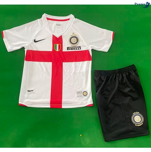 Camisola Futebol Retrô Inter Milan Crianças Alternativa Equipamento 2007-08