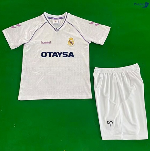 Camisola Futebol Retrô Real Madrid Crianças Principal Equipamento 1990-92