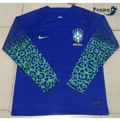 Camisola Futebol Brasil Alternativa Equipamento Manche Longue 2022-2023 baratas