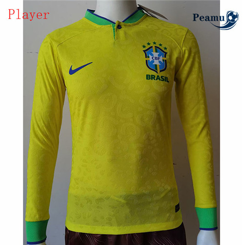 Novas Camisola Futebol Brasil Player Version Principal Equipamento Manga comprida 2022-2023 baratas