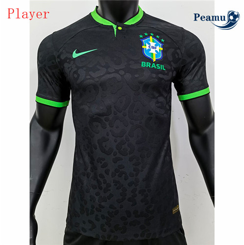 Novas Camisola Futebol Brasil Player Version Equipamento Noir 2022-2023 online