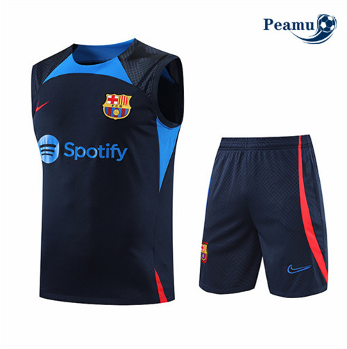 Comprar Camisola Kit Equipamento Training foot Barcelona Colete + Pantalon Azul 2022-2023 online