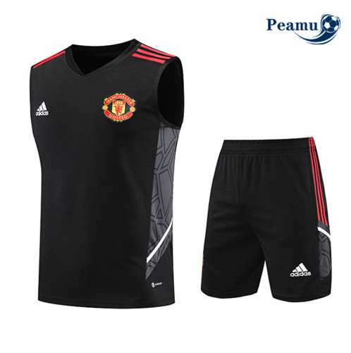 Comprar Camisola Kit Equipamento Training foot Manchester United Colete + Pantalon Noir 2022-2023 online