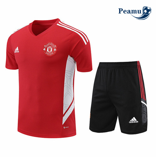 Novas Camisola Kit Equipamento Training foot Manchester United + Pantalon Rouge 2022-2023 online