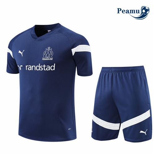 Comprar Camisola Kit Equipamento Training foot Marsella + Pantalon Azul 2022-2023 baratas