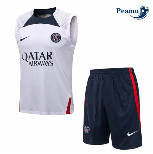 Comprar Camisola Kit Equipamento Training foot Paris PSG Colete + Pantalon Branco 2022-2023 online