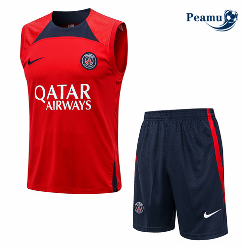 Novas Camisola Kit Equipamento Training foot Paris PSG Colete + Pantalon Rouge 2022-2023 baratas