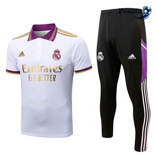 Novas Camisola Kit Equipamento Training foot Real Madrid polo + Pantalon 2022-2023 personalizadas