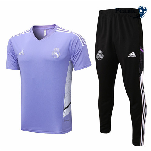 Comprar Camisola Kit Equipamento Training foot Real Madrid + Pantalon Roxo 2022-2023 online