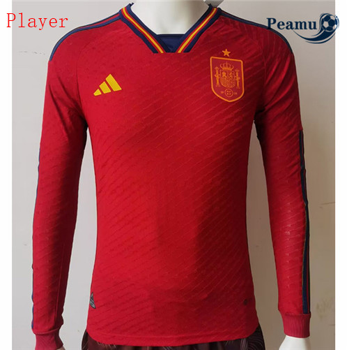 Comprar Camisola Futebol Espanha Player Version Principal Equipamento Manga comprida 2022-2023 personalizadas