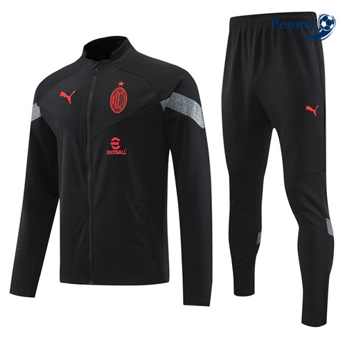 Novas Camisola Casaco de Fato de Treino AC Milan Noir 2022-2023 online