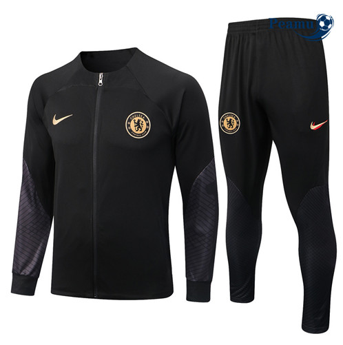 Comprar Camisola Casaco de Fato de Treino Chelsea Noir 2022-2023 personalizadas