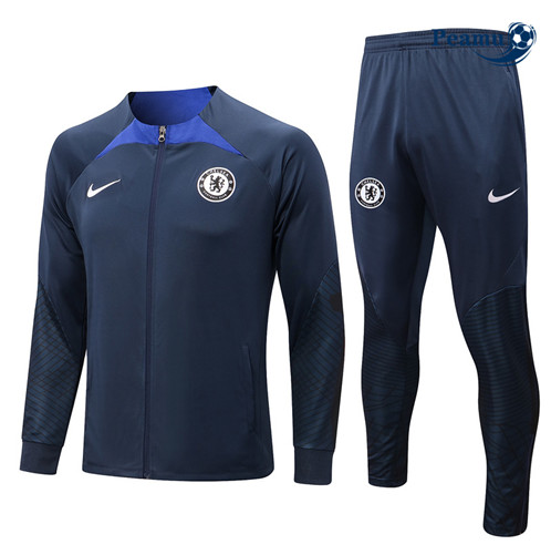 Novas Camisola Casaco de Fato de Treino Chelsea Azul 2022-2023 online