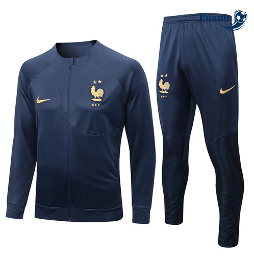 Comprar Camisola Casaco de Fato de Treino França Azul 2022-2023 personalizadas