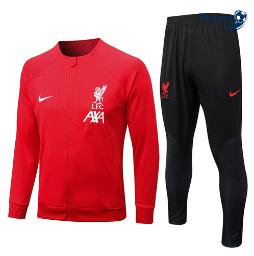 Novas Camisola Casaco de Fato de Treino Liverpool Rouge 2022-2023 online