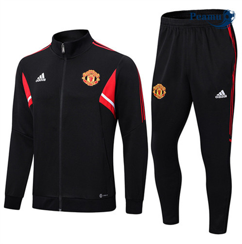 Novas Camisola Casaco de Fato de Treino Manchester United Noir 2022-2023 online