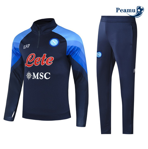 Novas Camisola Fato de Treino Naples Azul 2022-2023 baratas