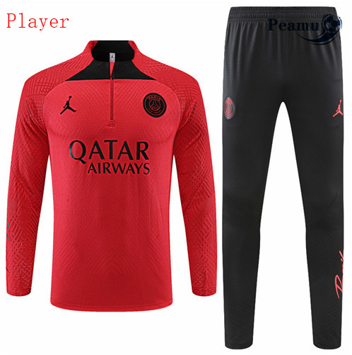 Novas Camisola Fato de Treino Player Paris PSG Rouge 2022-2023 personalizadas