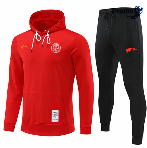 Novas Camisola Fato de Treino Paris PSG com capuz Rouge 2022-2023 online