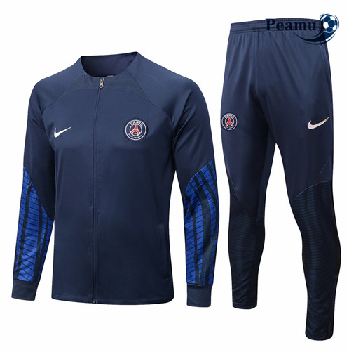 Novas Camisola Casaco de Fato de Treino Paris PSG Azul 2022-2023 baratas
